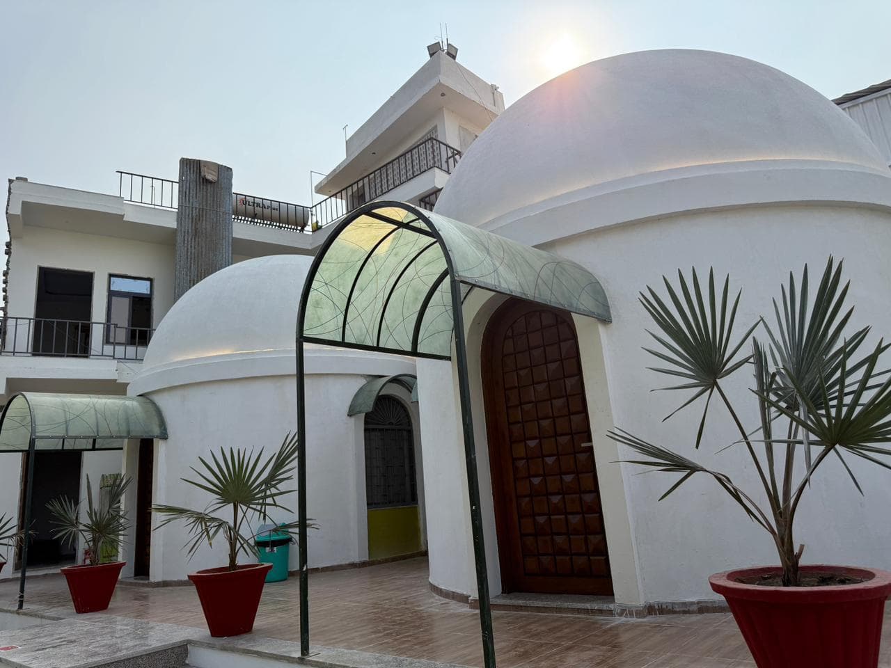 Dome architecture with arched doorways