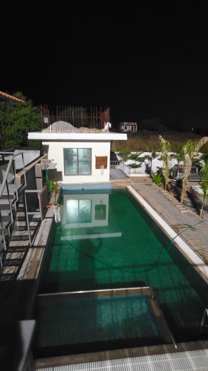 Aerial view of swimming pool